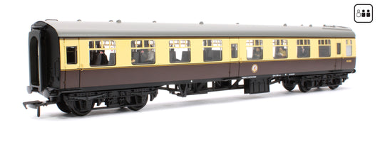 BR Mk1 TSO Tourist Second Open BR (WR) Chocolate & Cream W3802 - Fitted Passengers