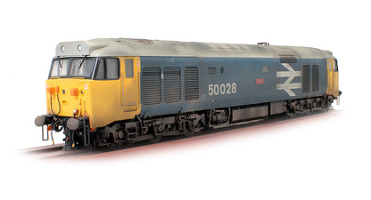 Pre-Owned BR Large Logo Blue Class 50028 'Tiger' Diesel Locomotive - Custom Weathered