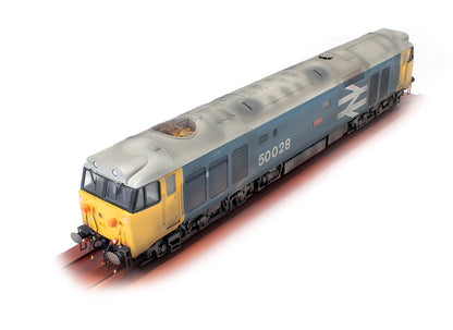 Pre-Owned BR Large Logo Blue Class 50028 'Tiger' Diesel Locomotive - Custom Weathered