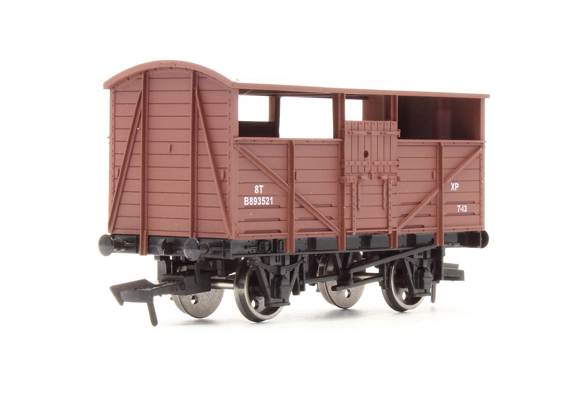 Dapol 4F-020-009 Pre-Owned BR Brown Cattle Wagon – Rails