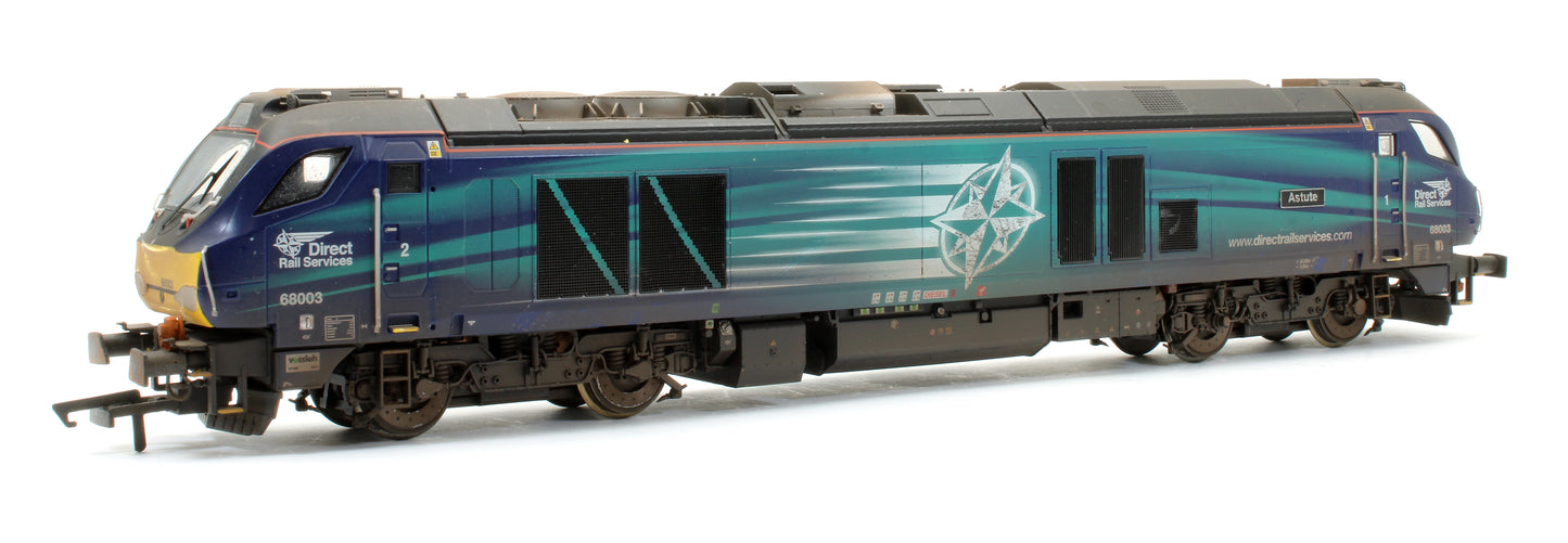 Pre-Owned Class 68003 'Astute' DRS Diesel Locomotive - Custom Weathered - DCC Sound