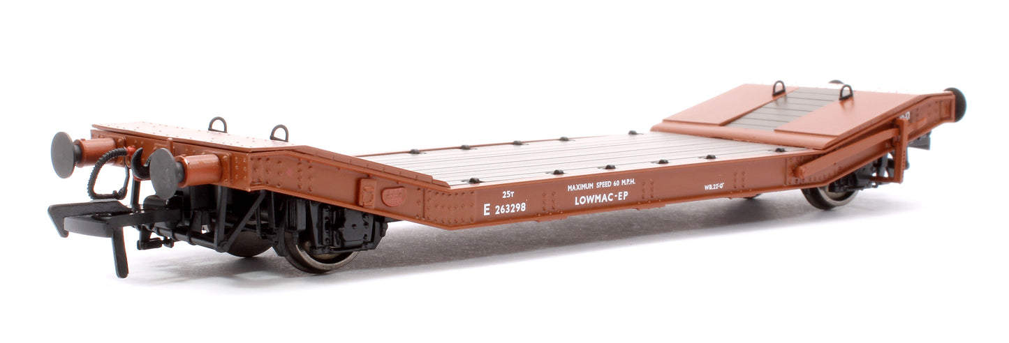 LNER / LMS 25T Machine Wagons LOWMAC 'EP' No.E263298 - BR Bauxite with Load