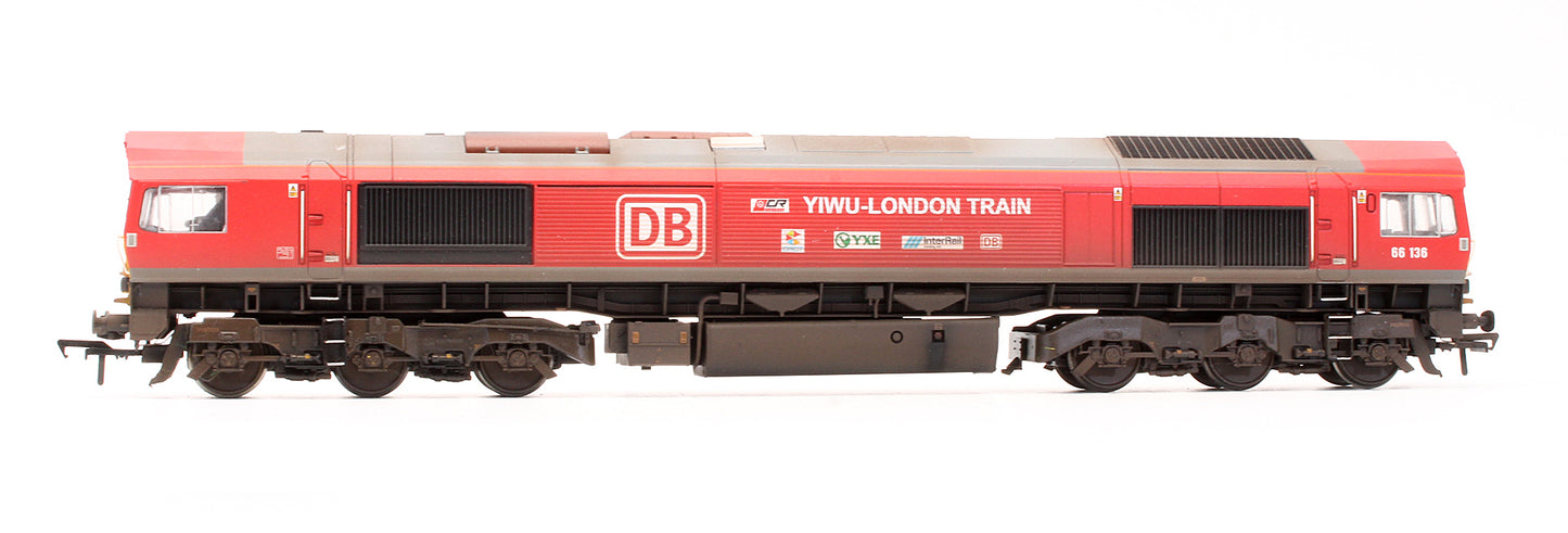 Pre-Owned Class 66136 DB Cargo 'Yiwu-London Train' - Custom Weathered - DCC Sound - Exclusive Edition