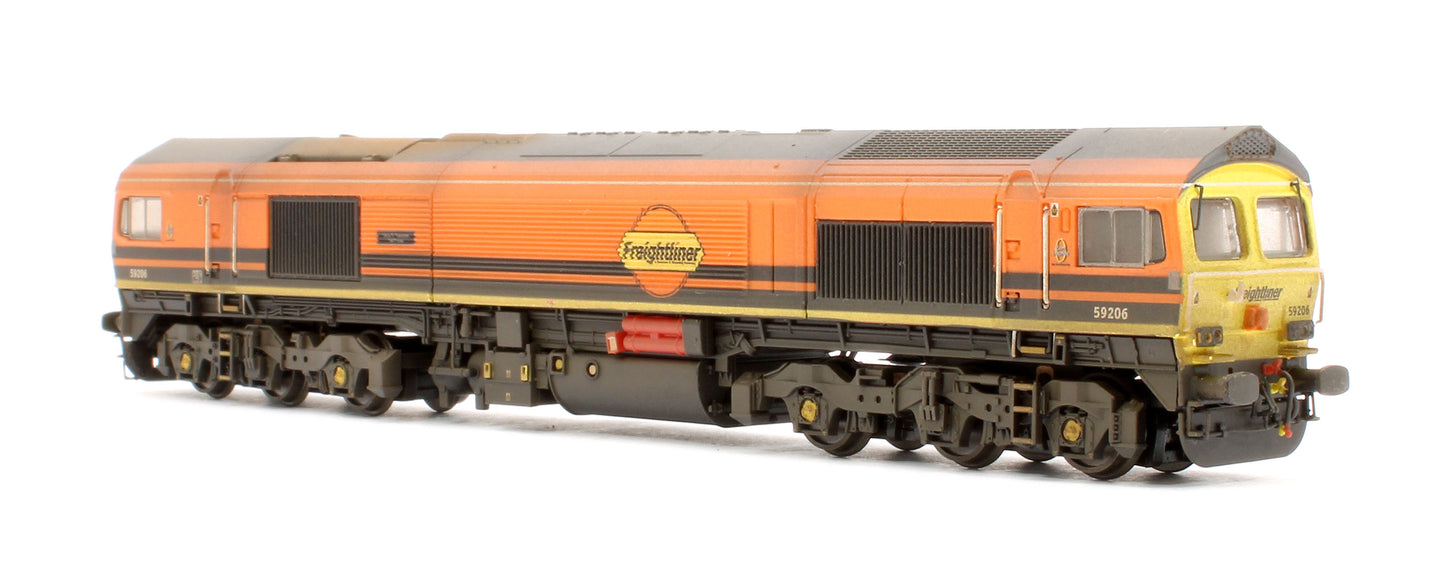 Custom Weathered Class 59 206 'John F Yeoman' G&W Freightliner Diesel Locomotive