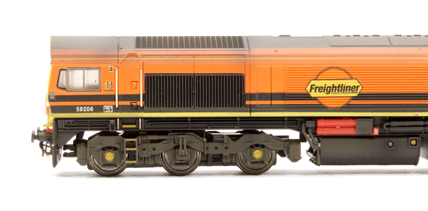 Custom Weathered Class 59 206 'John F Yeoman' G&W Freightliner Diesel Locomotive