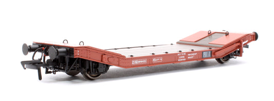 LNER / LMS 25T Machine Wagons LOWMAC 'ZXQ' DB904525 - BR Red Oxide with Load