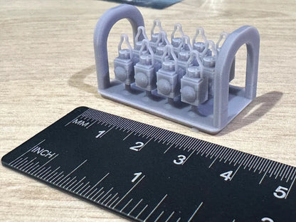 O Gauge Vintage Tail Lamps (Pack of 12) - Unpainted Model Kit