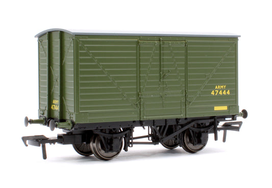 LNWR D88 10T Covered Van, Army Green No.47444