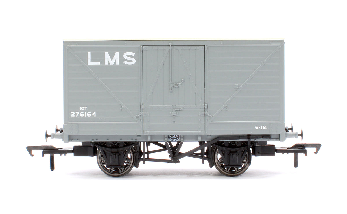 Pre-Owned LNWR D88 10T Covered Van, LMS Grey (Pre-1936) No.276164