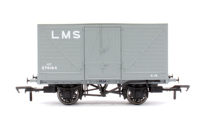 Pre-Owned LNWR D88 10T Covered Van, LMS Grey (Pre-1936) No.276164