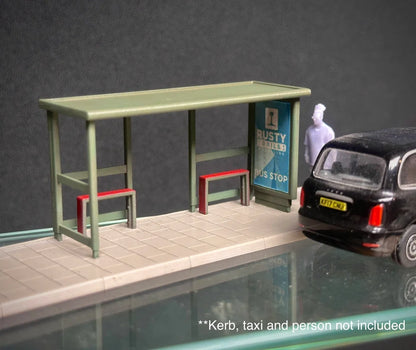 OO Gauge Bus Stop (Single Pack) - Unpainted Model Kit