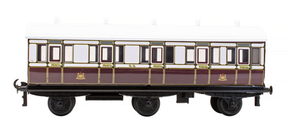 Pre-Owned Set 7 Set Of 3 Caledonian Railway Plum & White Passenger Coaches