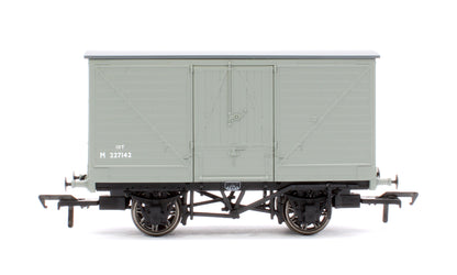 LNWR D88 10T Covered Van, BR Grey No.M227142