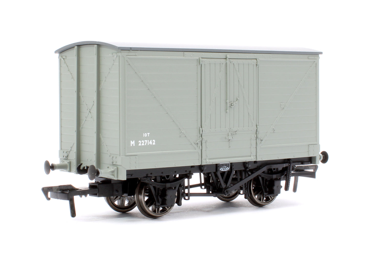 LNWR D88 10T Covered Van, BR Grey No.M227142