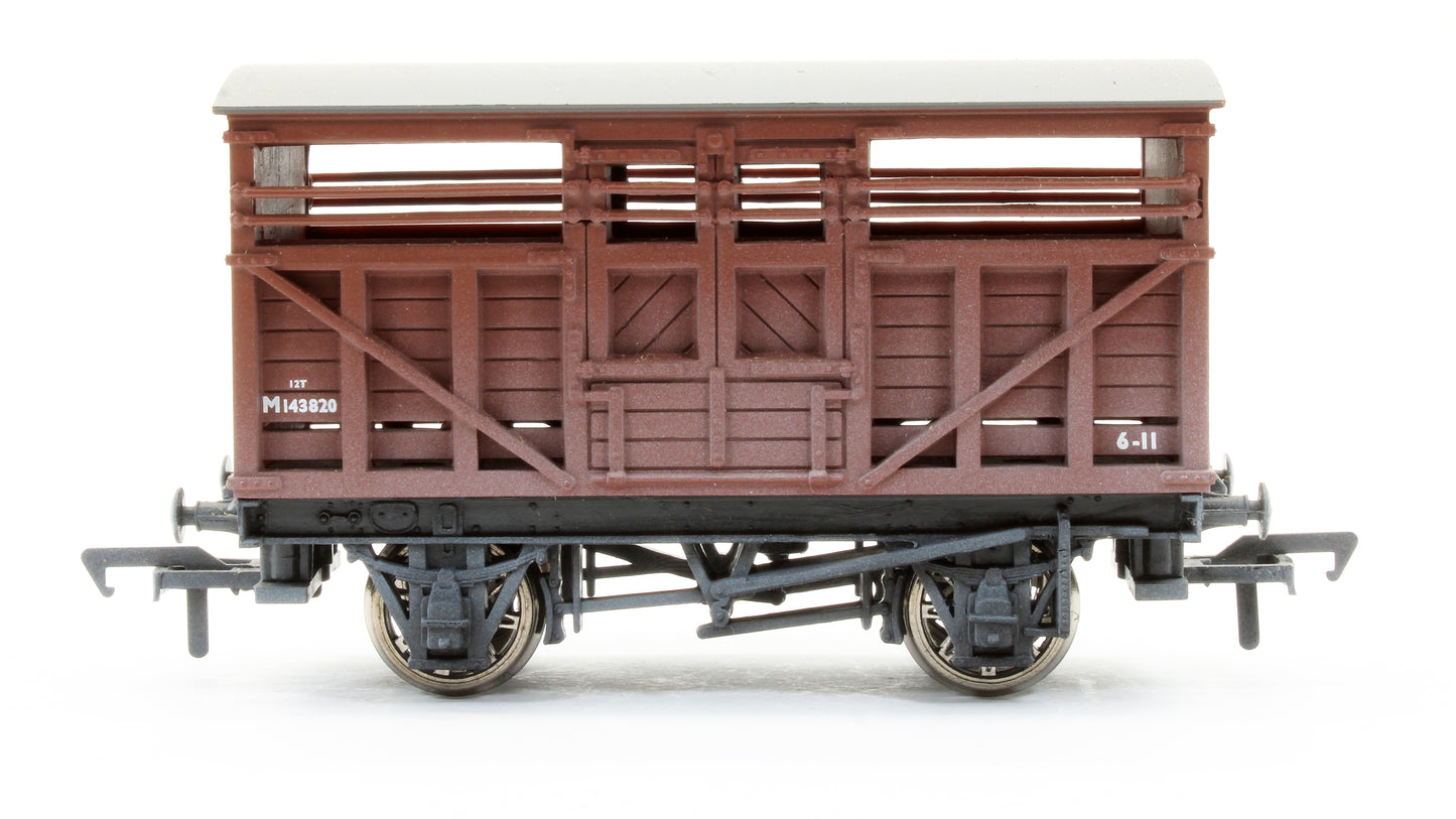 Pre-Owned 33-655B Cattle Wagon M143820 in BR Brown Livery - Weathered
