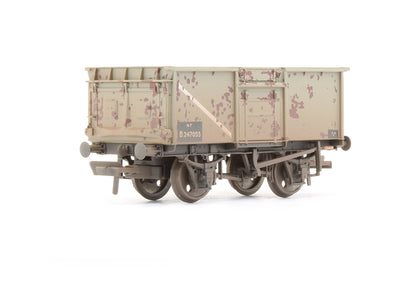 Pre-Owned 37-377G 16 Ton Pressed Steel Mineral Wagon BR Grey 'B247055' - Weathered
