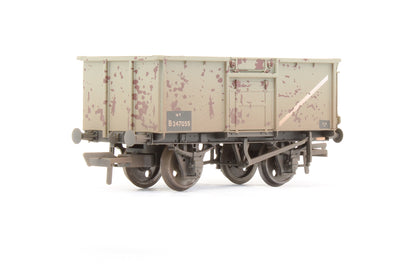Pre-Owned 37-377G 16 Ton Pressed Steel Mineral Wagon BR Grey 'B247055' - Weathered