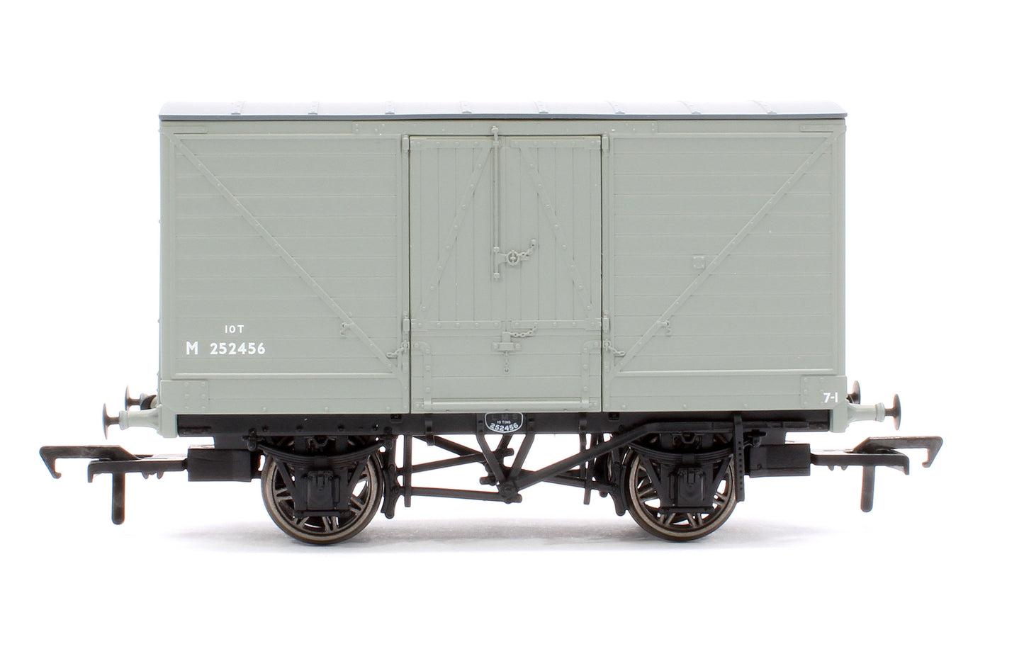 LNWR D88 10T Covered Van, BR Grey No.M252456