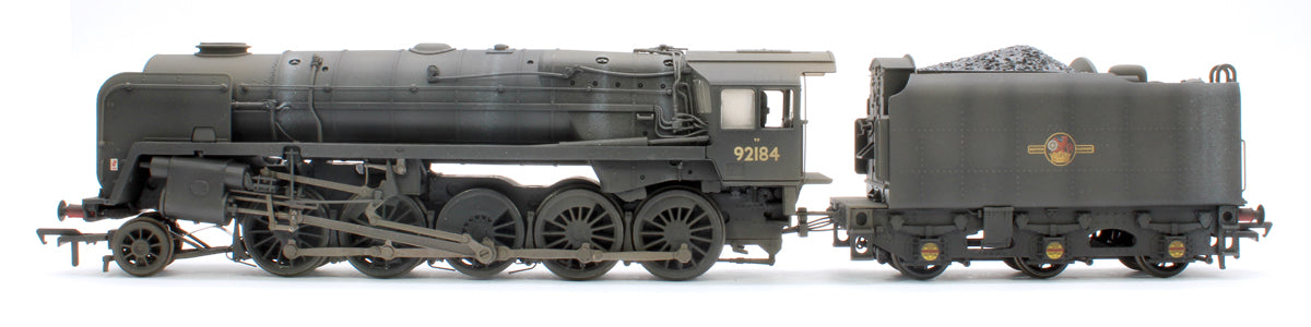 Custom Weathered BR Standard 9F with BR1F Tender 92184 BR Black (Late Crest)