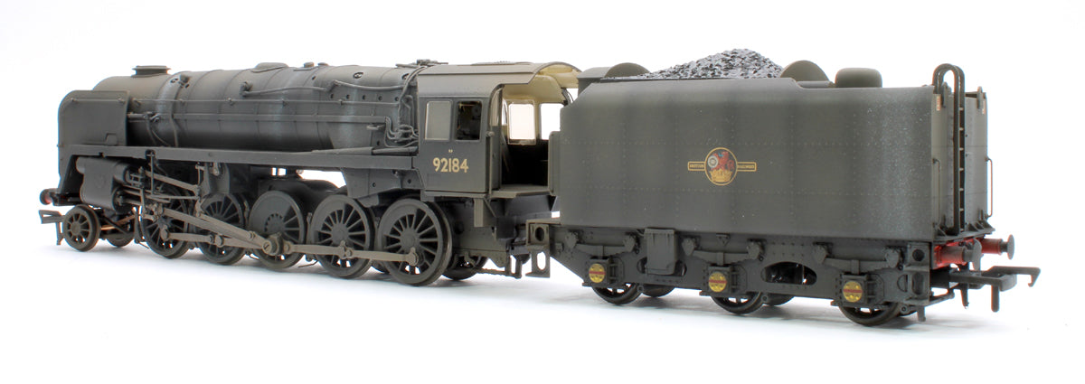 Custom Weathered BR Standard 9F with BR1F Tender 92184 BR Black (Late Crest)