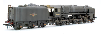 Custom Weathered BR Standard 9F with BR1F Tender 92184 BR Black (Late Crest)