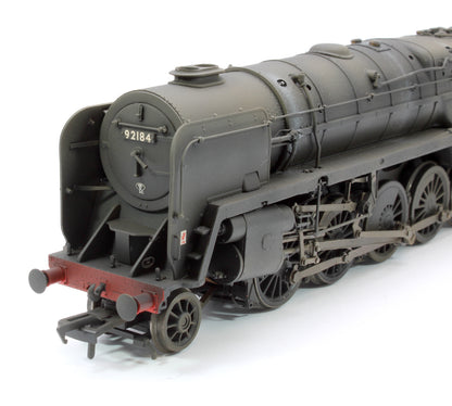 Custom Weathered BR Standard 9F with BR1F Tender 92184 BR Black (Late Crest)