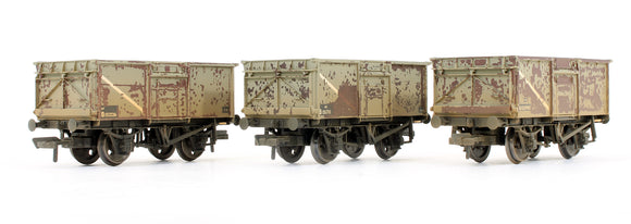 Pre-Owned Set Of 3 Mineral Wagons BR Grey (Weathered)