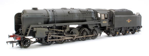 Custom Weathered BR Standard 9F with BR1G Tender 92134 BR Black (Late Crest)