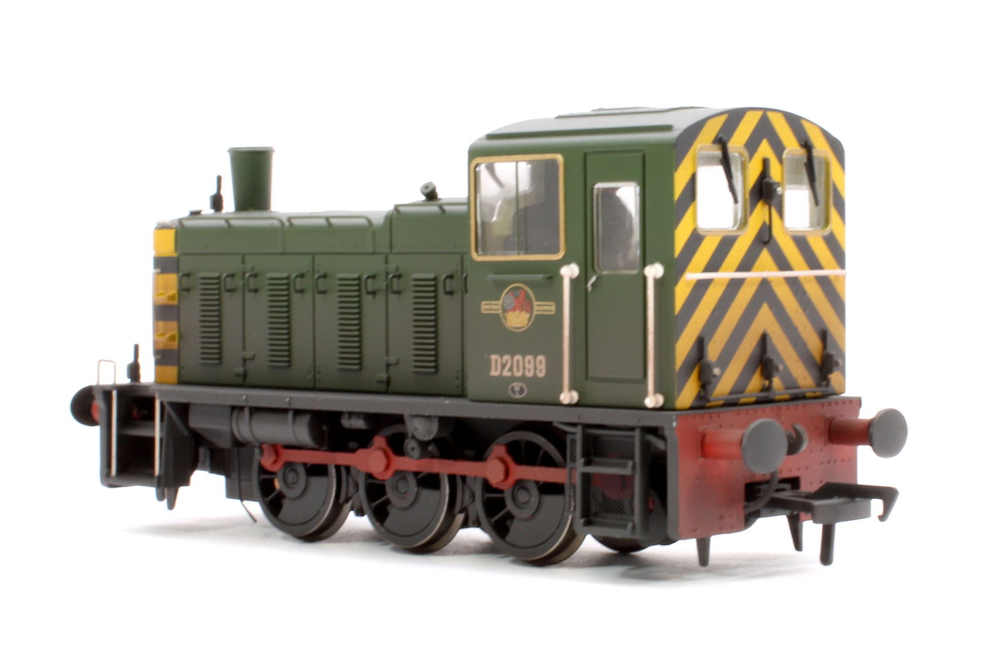 Class 03 D2099 BR Green (Wasp Stripes) Diesel Locomotive - Weathered