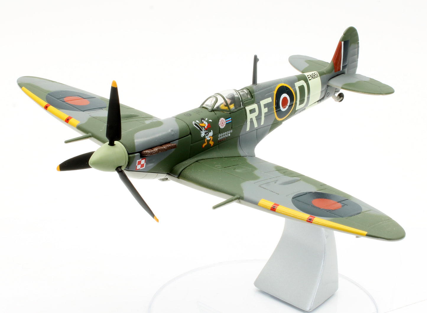 Pre-Owned AA31903 Supermarine Spitfire Mk IIA Royal Air Force EN951/RF-D Squadron Leader Jan Zumbach, 'Donald Duck' art, OC No303 Squadron (Polish)
