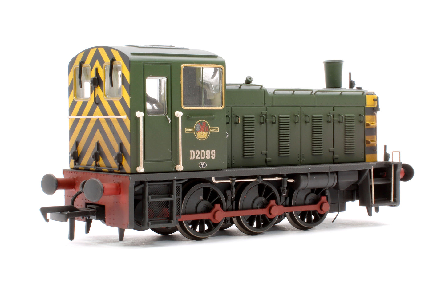 Class 03 D2099 BR Green (Wasp Stripes) Diesel Locomotive - DCC Sound & Weathered