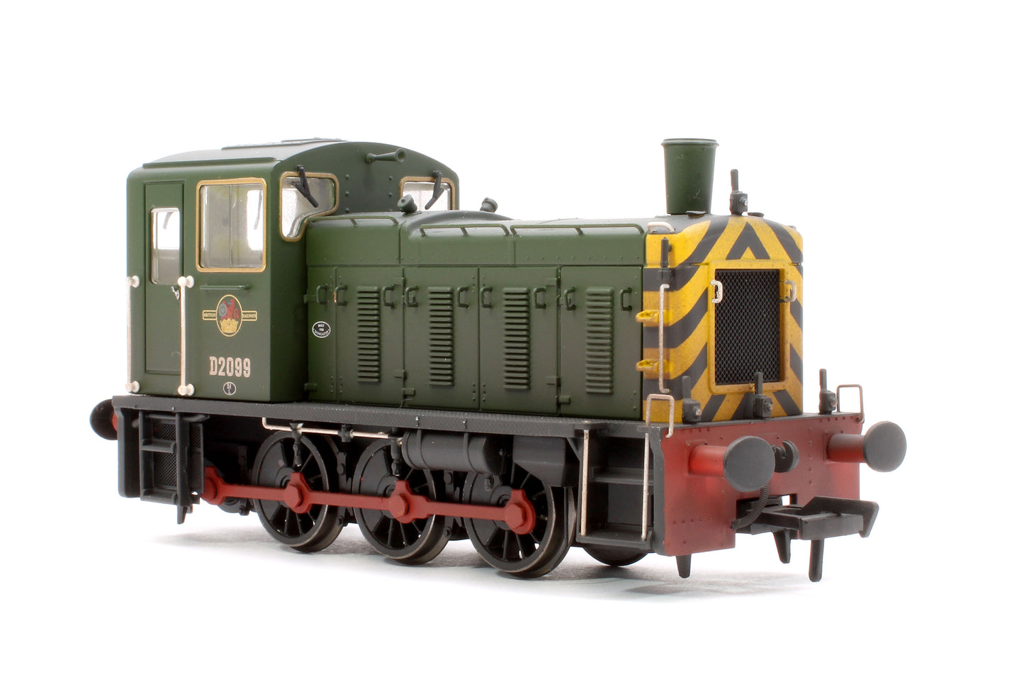 Class 03 D2099 BR Green (Wasp Stripes) Diesel Locomotive - DCC Sound & Weathered