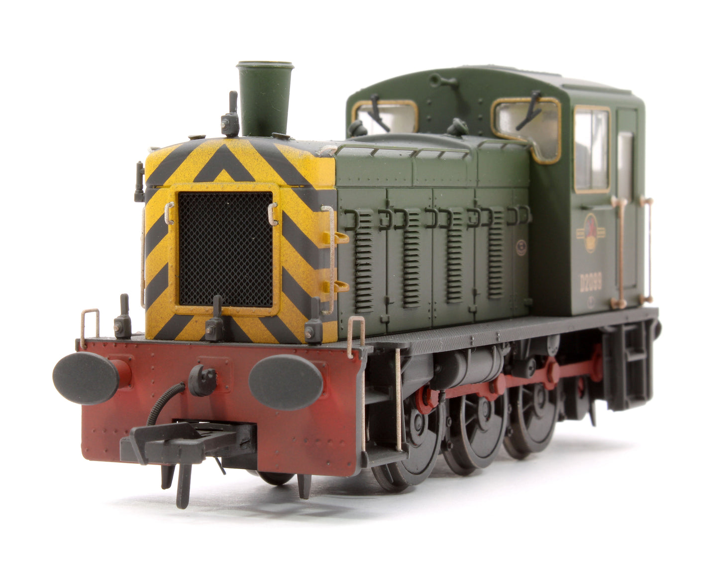 Class 03 D2099 BR Green (Wasp Stripes) Diesel Locomotive - DCC Sound & Weathered