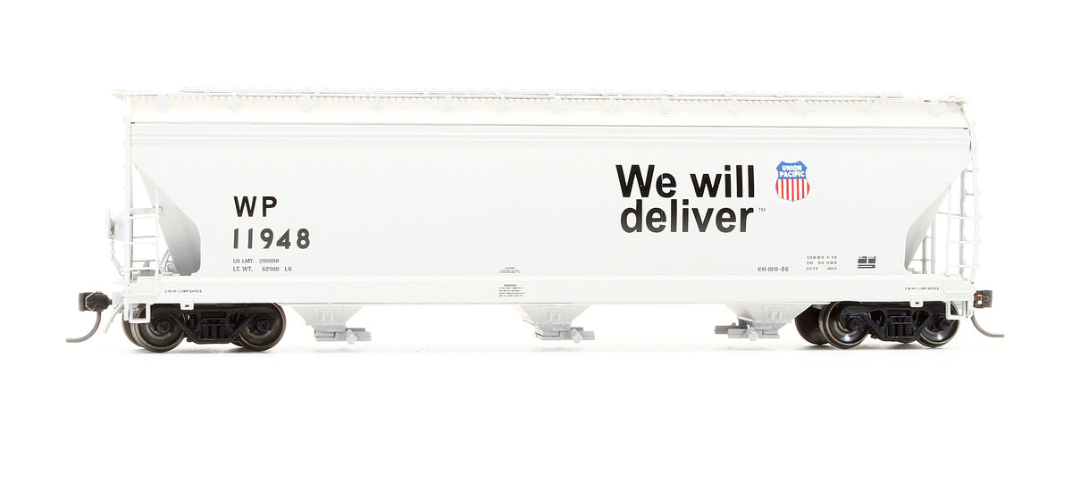 Pre-Owned 3 Bay 4650 Cu.Ft. ACF Covered Hopper Western Pacific 'We Will Deliver' - Road #11948