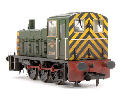 Class 03 D2099 BR Green (Wasp Stripes) Diesel Locomotive - DCC Sound & Weathered