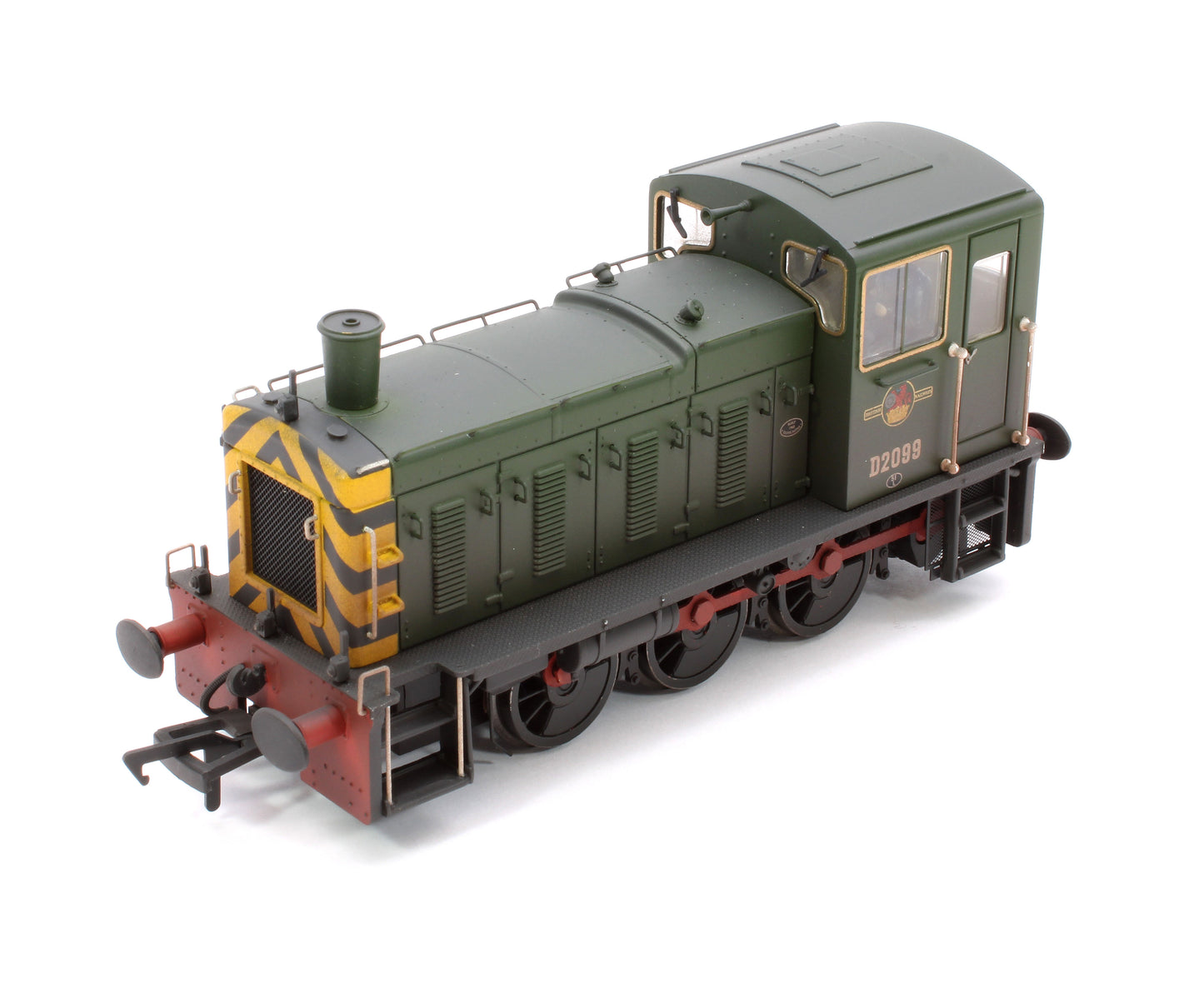 Class 03 D2099 BR Green (Wasp Stripes) Diesel Locomotive - Weathered