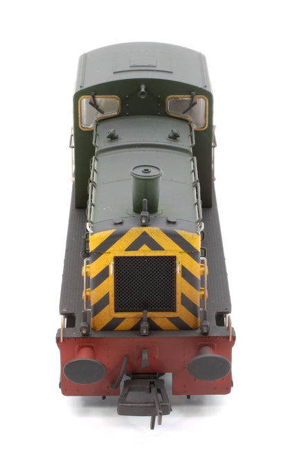 Class 03 D2099 BR Green (Wasp Stripes) Diesel Locomotive - DCC Sound & Weathered