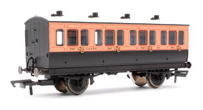 4 Wheel Coach 1st Class LSWR Brown No.123 with Fitted Lights