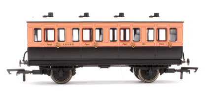 4 Wheel Coach 1st Class LSWR Brown No.123 with Fitted Lights