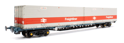 Pre-Owned 38-625A BR FGA Outer Flats 2-Pack BR Blue No.B601180 & B601202 & 5 x Type L/N Freightliner Containers