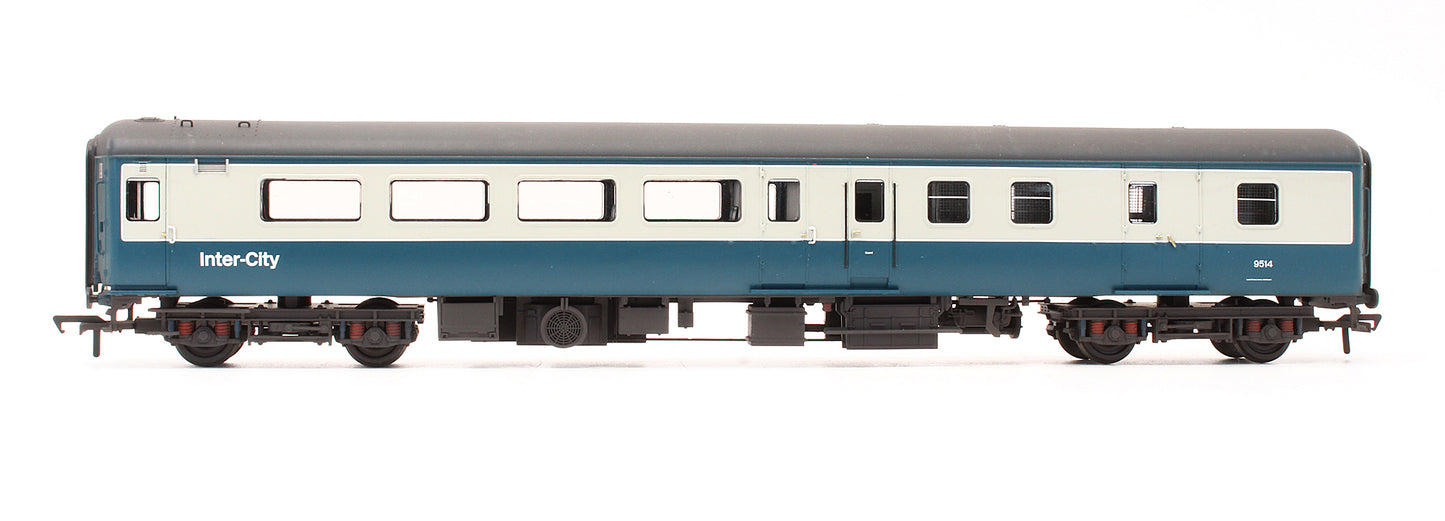 Pre-Owned 39-700 BR MK2F BSO Brake Second Open Coach Blue & Grey Inter-City E9514 - Custom Weathered
