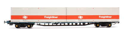 Pre-Owned 38-625A BR FGA Outer Flats 2-Pack BR Blue No.B601180 & B601202 & 5 x Type L/N Freightliner Containers
