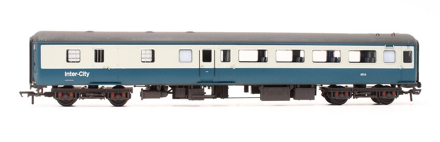 Pre-Owned 39-700 BR MK2F BSO Brake Second Open Coach Blue & Grey Inter-City E9514 - Custom Weathered