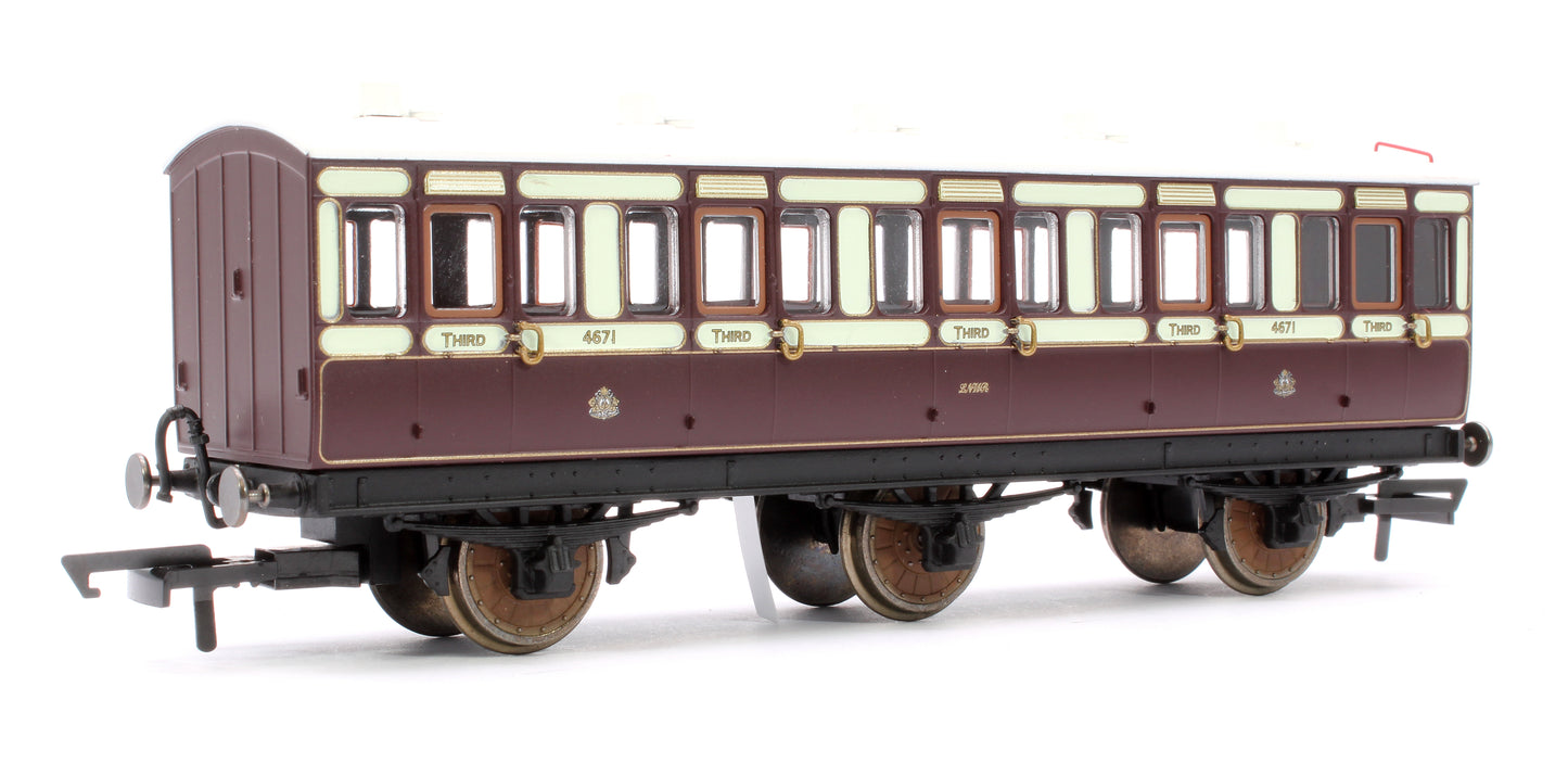 Pre-Owned 6 Wheel Coach 3rd Class LNWR 4671 with Fitted Lights