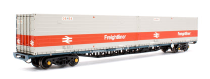 Pre-Owned 38-626C BR FFA Inner Flat BR Blue No.B602244 2 x Type N Freightliner Containers