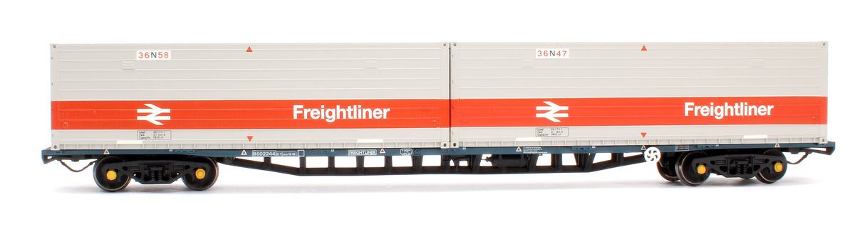 Pre-Owned 38-626C BR FFA Inner Flat BR Blue No.B602244 2 x Type N Freightliner Containers