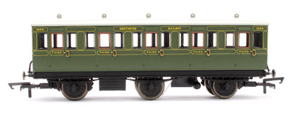 SR 6 Wheel Coach 3rd Class 1909 with Fitted Lights