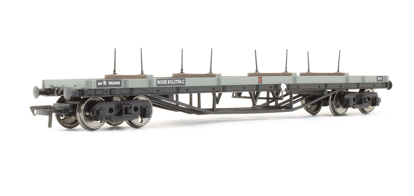 Pre-Owned Bogie Bolster Wagon BR Grey 'B 943405'