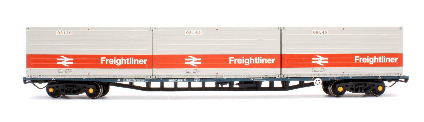 BR FFA Inner Flat BR Blue No.B602231 3 x Type L Freightliner Containers