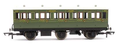 SR 6 Wheel Coach 3rd Class 1908 with Fitted Lights